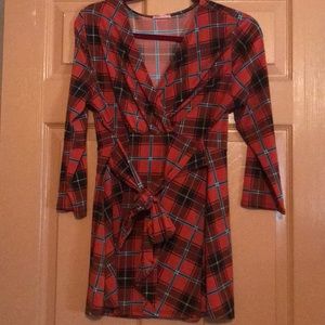 Plaid Maternity Top